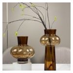 Amber glass bottle vases