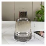 Clear to smoky glass vase