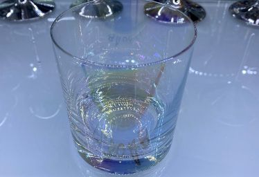 Iridescent glass tumblers, set of 6