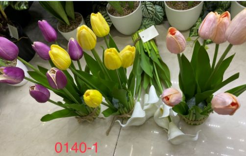 Artificial tulips, bunch of 7
