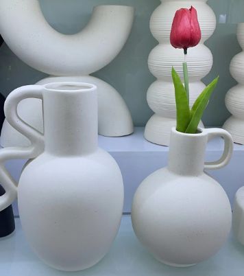 White jug vases