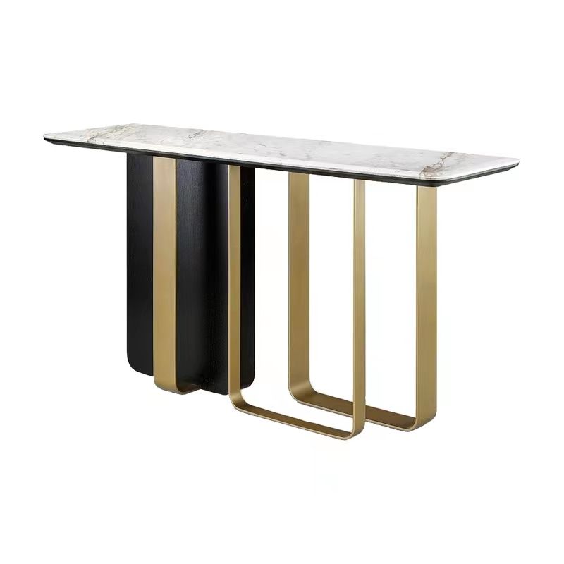 Black and gold console, 120 × 40 cm